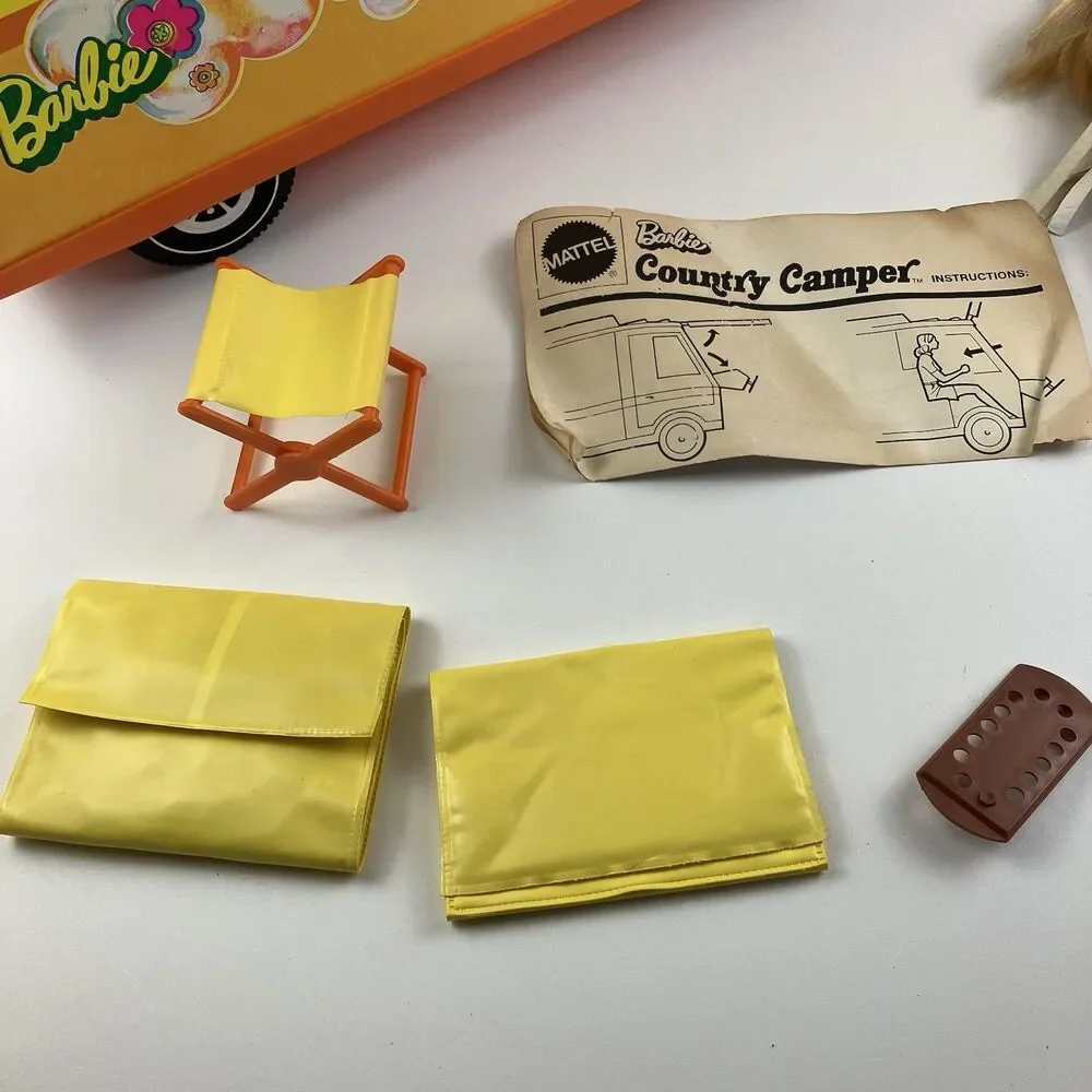 Vintage Mattel 1970 Barbie Country Camper /w Accessories & Original Box